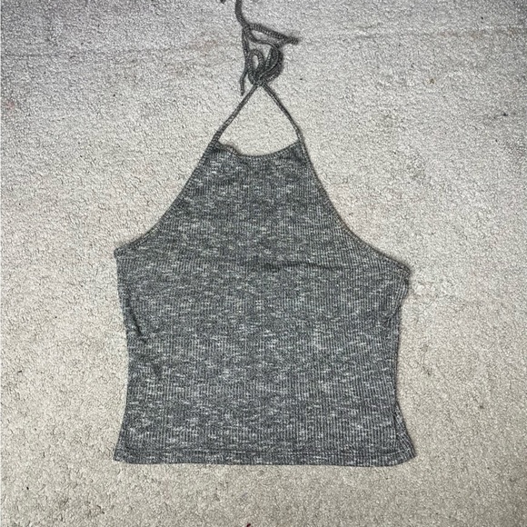 Gray Halter Top - Picture 1 of 2